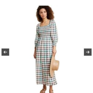 Anthropologie Maeve Women's Cerie Smocked Midi Dress Multicolor